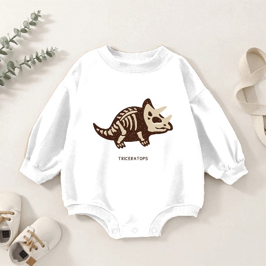 Triceratops Baby Romper Sweatshirts