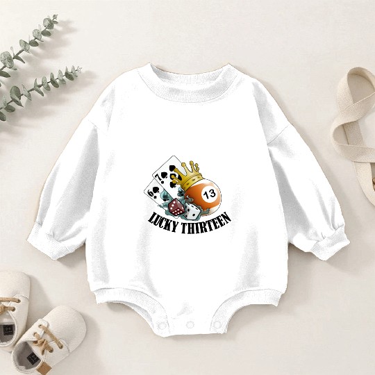 Lucky Thirteen Baby Romper Sweatshirts