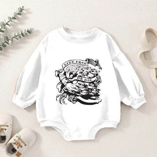 Live Free or Die Baby Romper Sweatshirts
