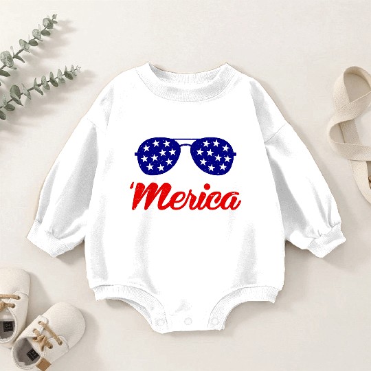 'Merica Baby Romper Sweatshirts