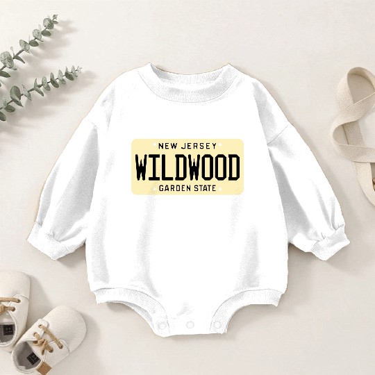 Wildwood New Jersey License Plate Baby Romper Sweatshirts