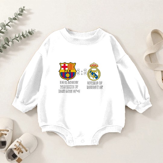 FC Barcelona 3 - 2 Real Madrid Baby Romper Sweatshirts