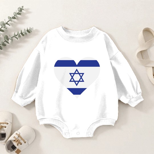 A Heart For Israel Baby Romper Sweatshirts
