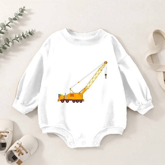 building construction worker crane house127 Baby Romper Sweatshirts