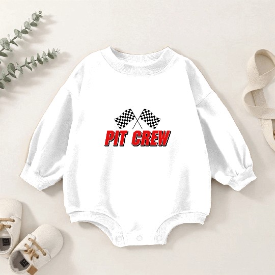 Pit Crew Racing Team Sports Racers Track Pit Stops Baby Romper Sweatshirts