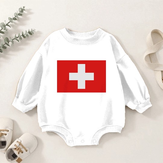 flag switzerland Baby Romper Sweatshirts