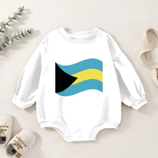 flag bahamas Baby Romper Sweatshirts