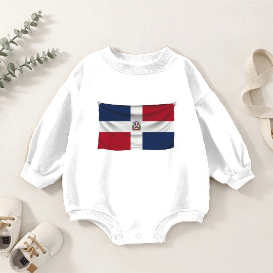flag dominican republic Baby Romper Sweatshirts