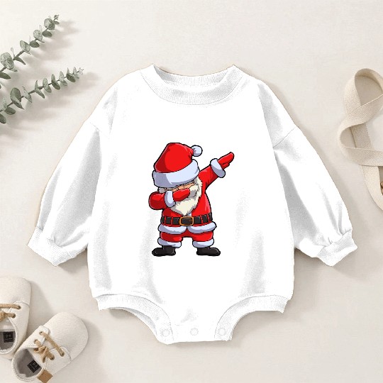 Dabbing santa claus Baby Romper Sweatshirts