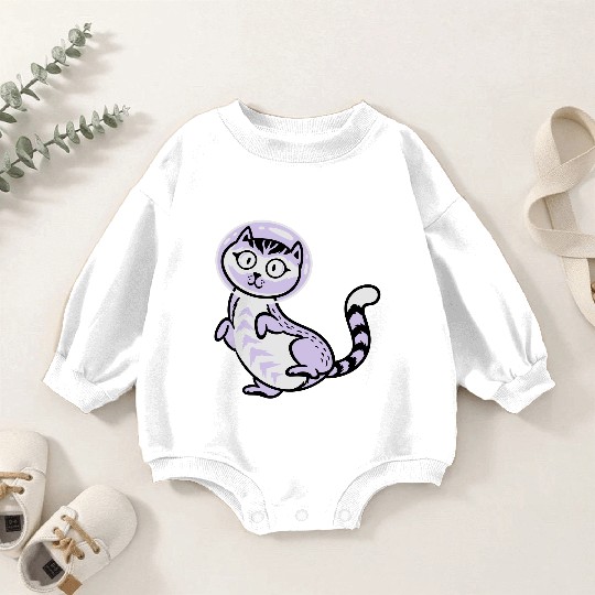 Space cat Baby Romper Sweatshirts