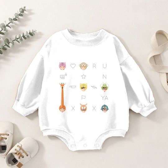 Running Man Food Chain Baby Romper Sweatshirts