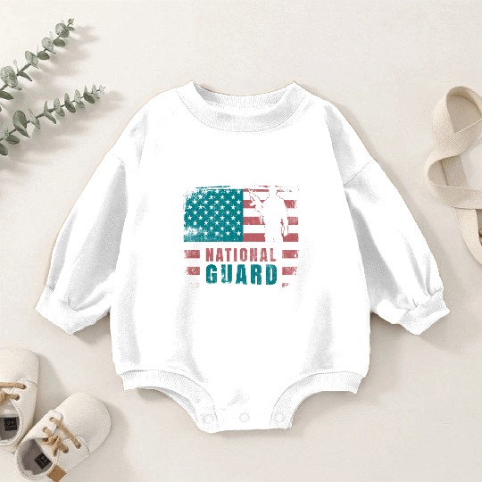 National Guard Veteran Baby Romper Sweatshirts