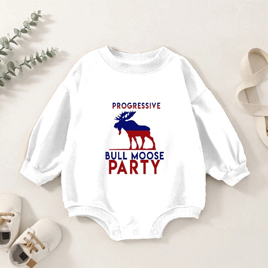 Bull Moose Party Progressive Teddy Roosevelt Baby Romper Sweatshirts