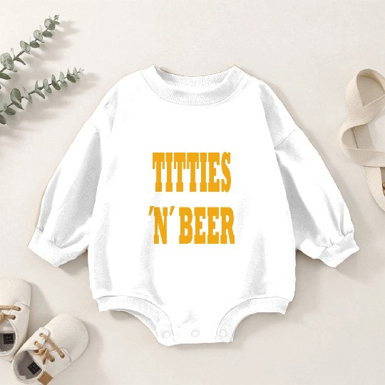TITTIES N BEER Baby Romper Sweatshirts