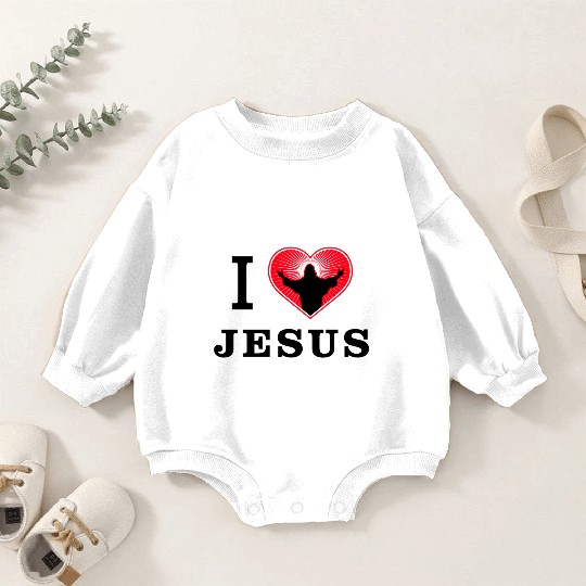 I Love Jesus Baby Romper Sweatshirts