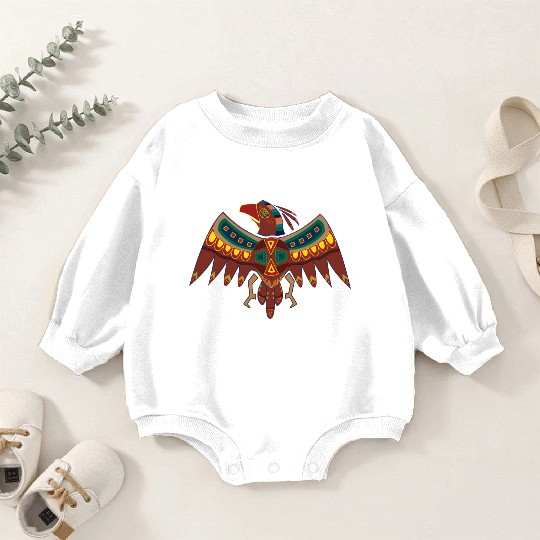Native American Zodiac Falcon-1 (Aries) Baby Romper Sweatshirts