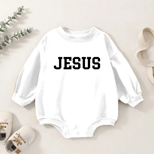 Jesus Christ College font Baby Romper Sweatshirts