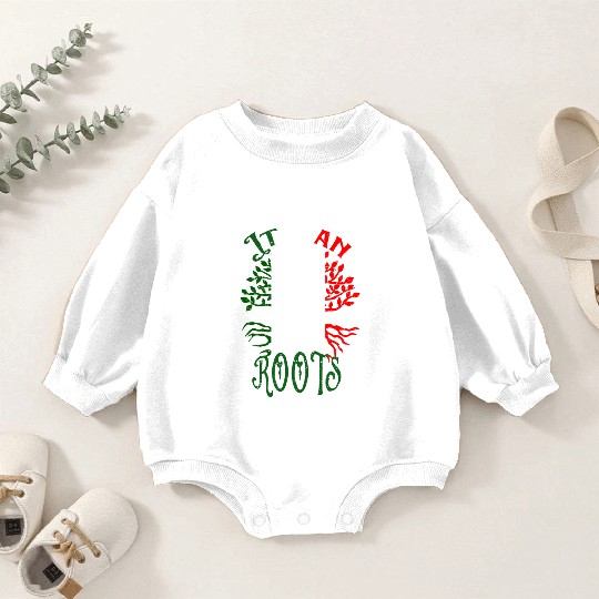 Italian Roots Italy Flag Family Tree Ancestry Heritage Baby Romper Sweatshirts