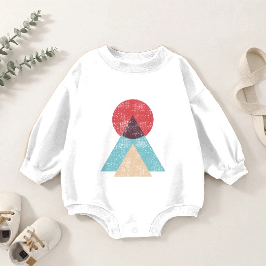 Mountains Sun Nature Abstract Baby Romper Sweatshirts