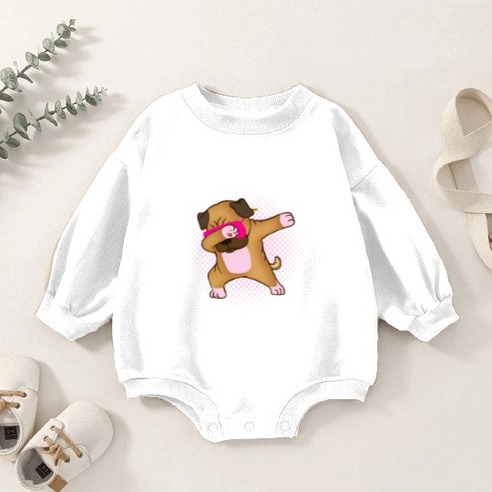 Dabbing Pug Dabbender Pug Baby Romper Sweatshirts