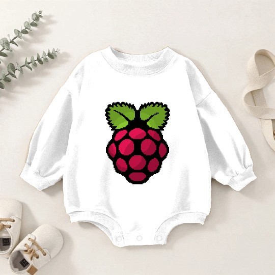 Raspberry Pi Pixel Logo Baby Romper Sweatshirts