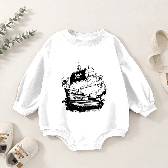 Cool pirate ship Baby Romper Sweatshirts