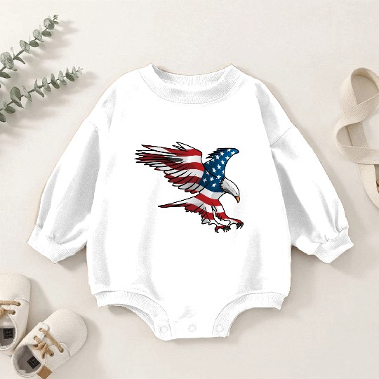 Patriotic American Eagle Baby Romper Sweatshirts