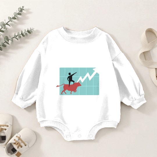 Bull market bear market trading stock gift money Baby Romper Sweatshirts