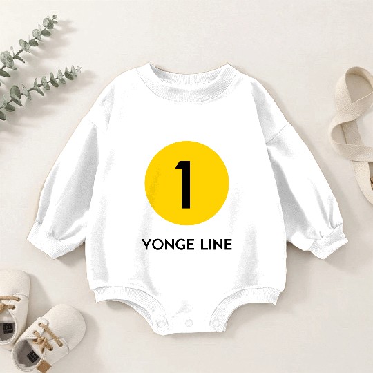 Yonge Street Subway Line Baby Romper Sweatshirts