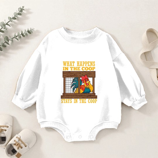 Chicken Coop Poultry Farmer Farm Animal Chickens Baby Romper Sweatshirts