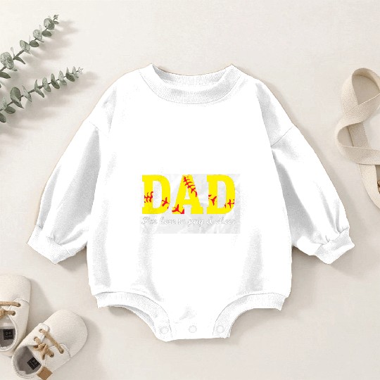 softball dad Baby Romper Sweatshirts