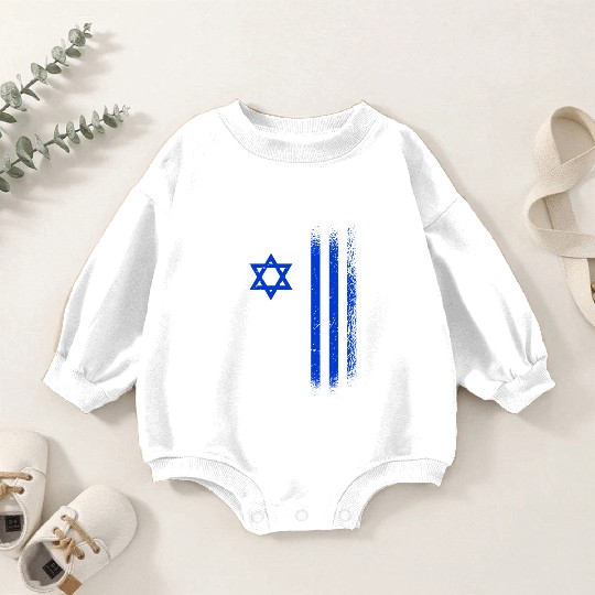 Israel Flags Design / Jerusalem Haifa Tel-Aviv Baby Romper Sweatshirts