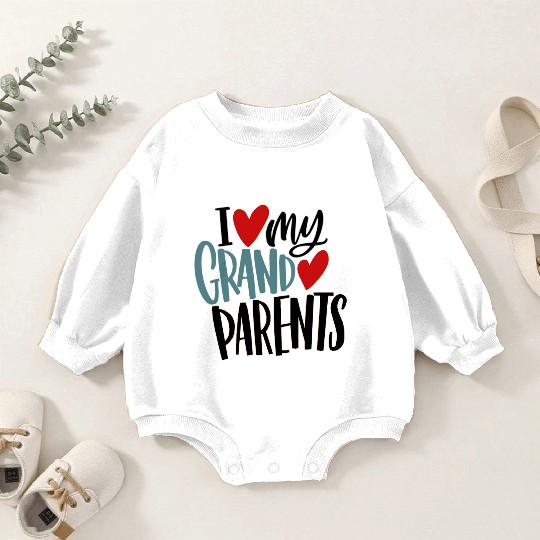 I love my grand parents Baby Romper Sweatshirts