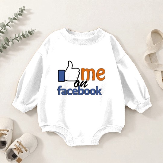 like me on facebook Baby Romper Sweatshirts