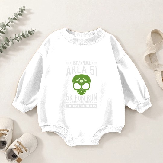 Area 51 Alien Fun run Baby Romper Sweatshirts