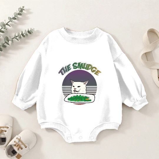 Smudge The Cat Meme Baby Romper Sweatshirts