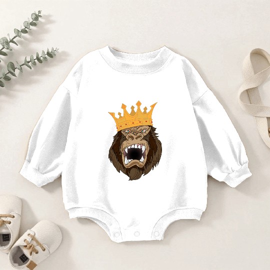 Gorilla Jungle King Baby Romper Sweatshirts
