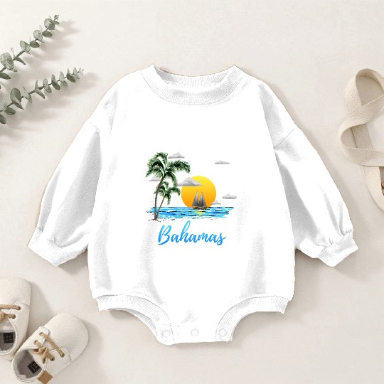 Bahamas Vacation Sailing Baby Romper Sweatshirts