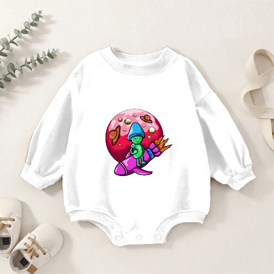 mushroom alien Baby Romper Sweatshirts