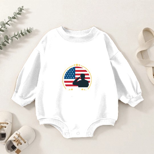 Proud Son of a War II Veteran for Military Family Baby Romper Sweatshirts