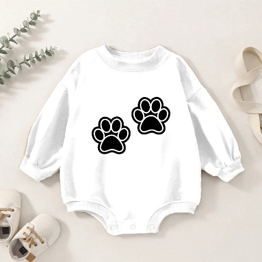 Paw Prints Baby Romper Sweatshirts