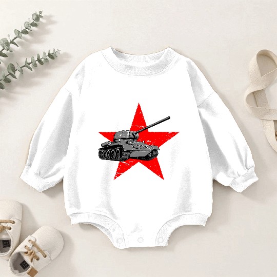 T-34-85 Soviet medium tank Baby Romper Sweatshirts