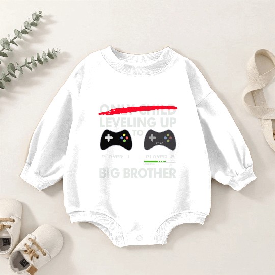 Leveling Up to Big Brother Baby Romper Sweatshirts 2020 Video Game