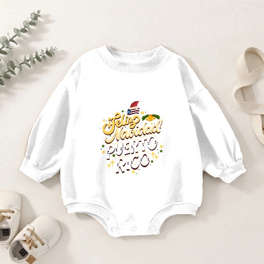 Feliz Navidad Puerto Rico - Merry Christmas Baby Romper Sweatshirts