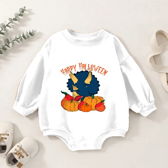 Halloween Dino Baby Romper Sweatshirts