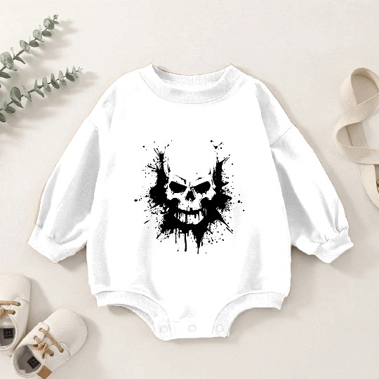skull heavy metal Baby Romper Sweatshirts