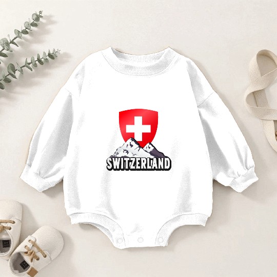 Switzerland Home To Helvetia Mountains Swiss Baby Romper Sweatshirts