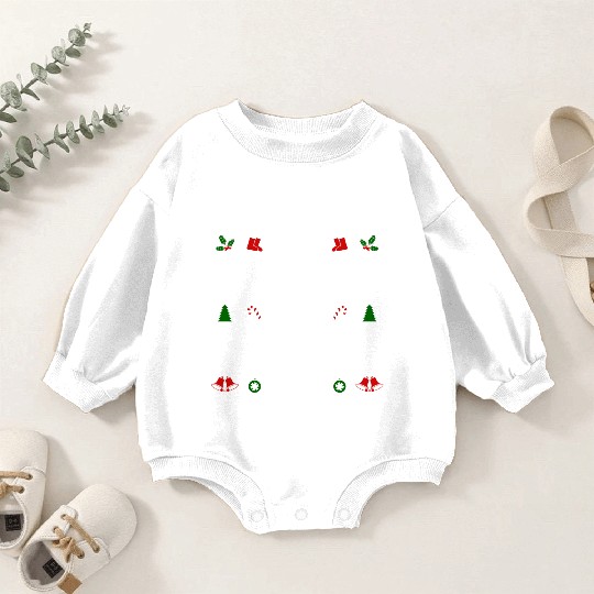 65 MCMLXV JOY PEACE LOVE CHRISTMAS SWEATER DESIGN Baby Romper Sweatshirts