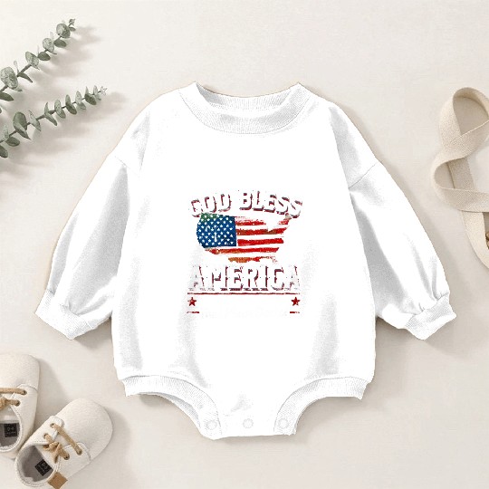 GOD BLESS AMERICA Except Minnesota Sucks Funny Ba Baby Romper Sweatshirts