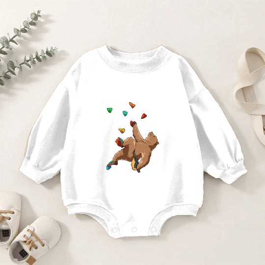 Grizzly Bouldering and Rock Climbing Gift Baby Romper Sweatshirts